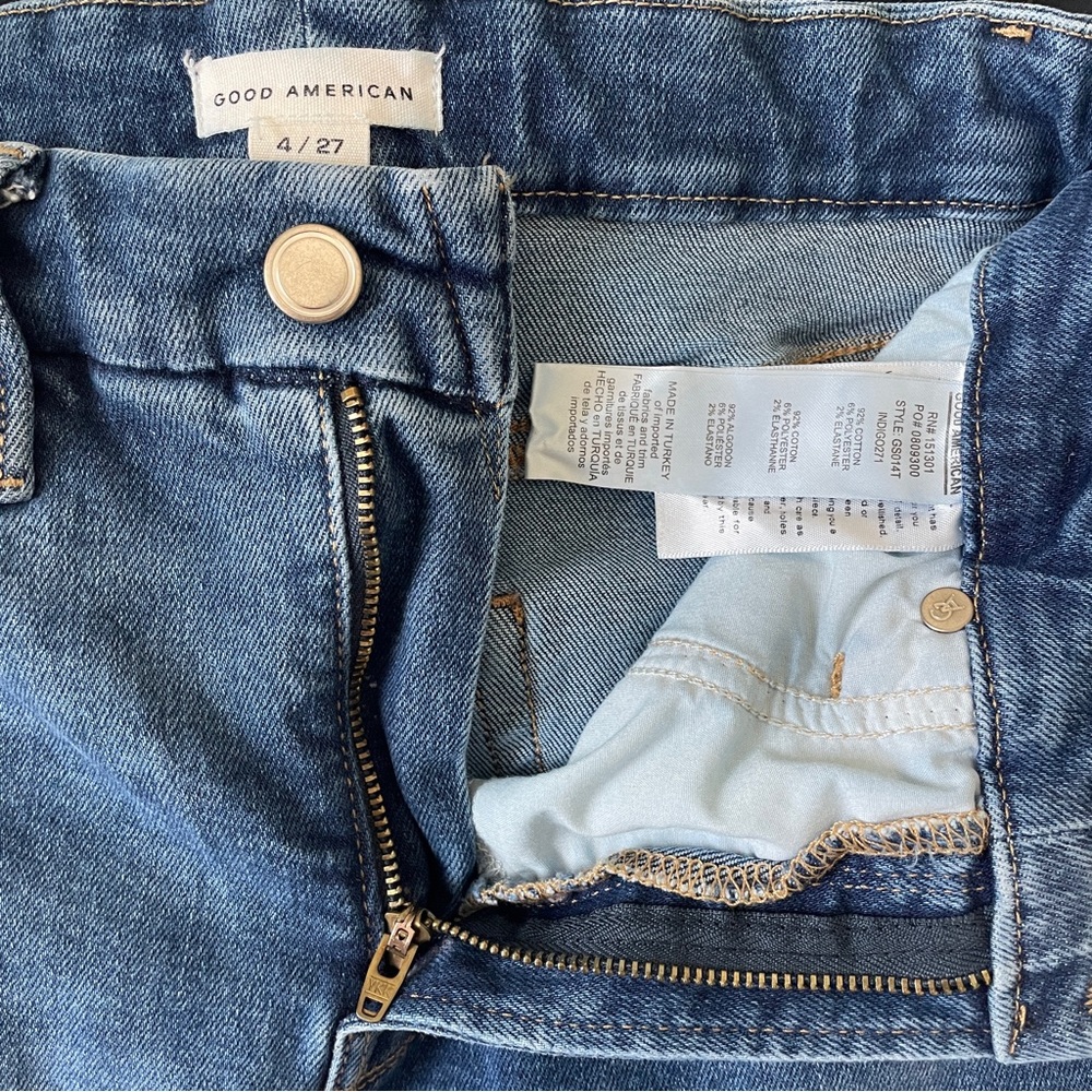 Good American Blue Denim Jeans 4/27 - Picture 4 of 8